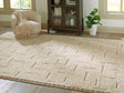 Clayman Beige/Brown Extra Large Rug by Ashley at Eve Furniture
