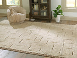 Clayman Beige/Brown Extra Large Rug by Ashley at Eve Furniture