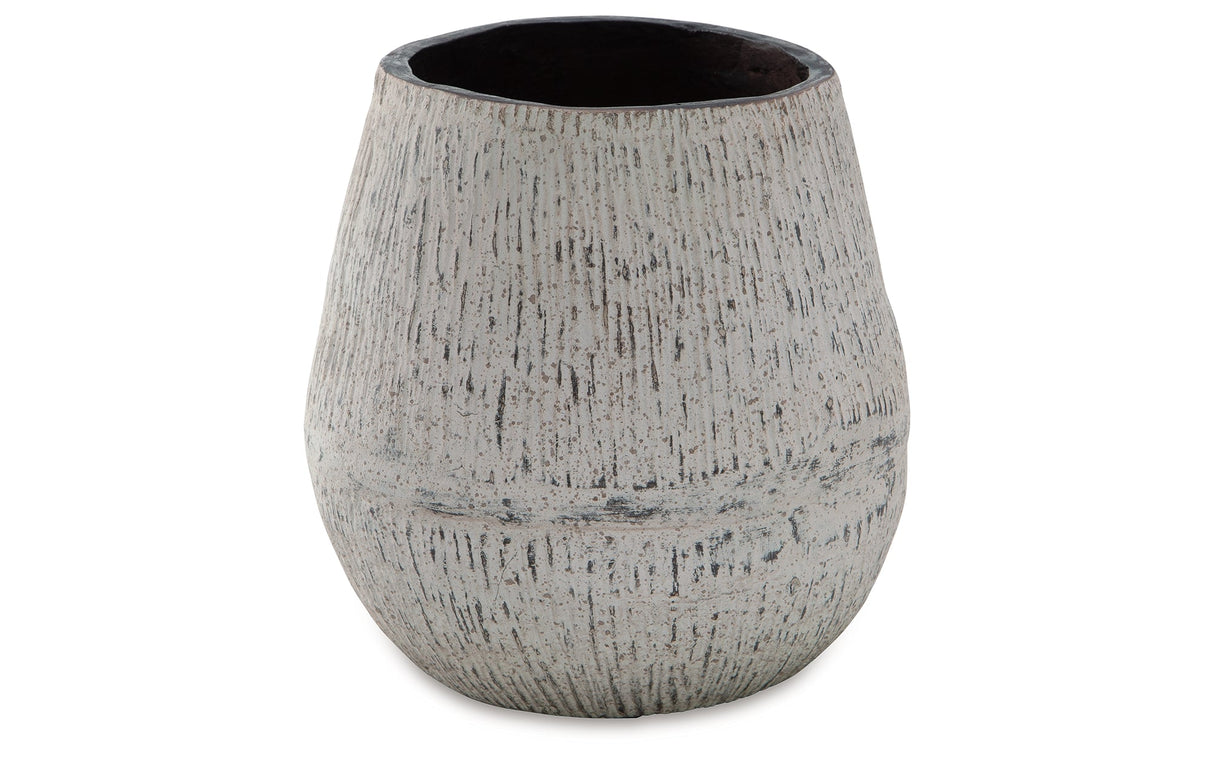 Claymount Distressed Brown Vase by ASHLEY FURNITURE at Eve Furniture