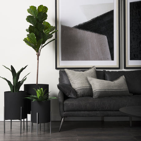 Claypoole (Set of 3) Black Plant Stands by Mercana at Eve Furniture