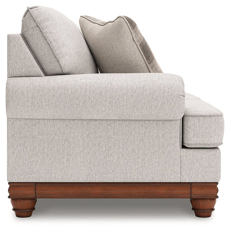 Clearbrooke Sandstone Loveseat and Ottoman by Ashley at Eve Furniture