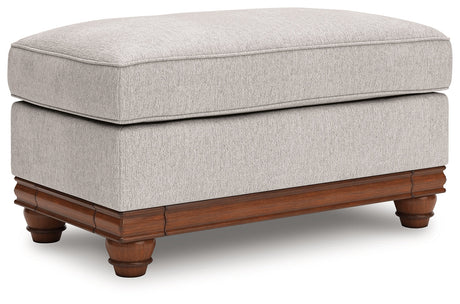 Clearbrooke Sandstone Ottoman by Ashley at Eve Furniture