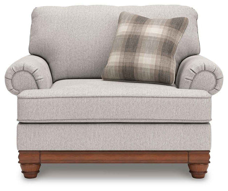 Clearbrooke Sandstone Oversized Chair and Ottoman by Ashley at Eve Furniture