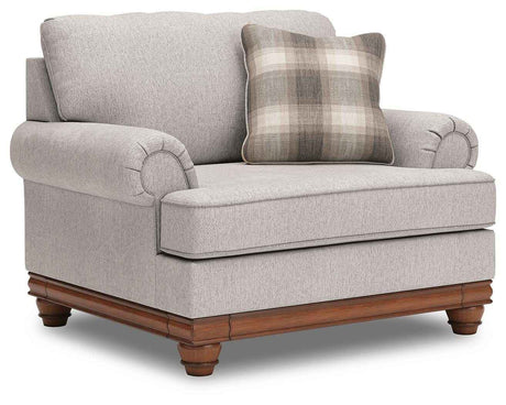 Clearbrooke Sandstone Oversized Chair and Ottoman by Ashley at Eve Furniture