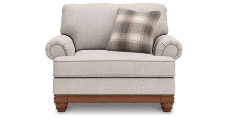 Clearbrooke Sandstone Oversized Chair and Ottoman by Ashley at Eve Furniture