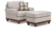 Clearbrooke Sandstone Oversized Chair and Ottoman by Ashley at Eve Furniture