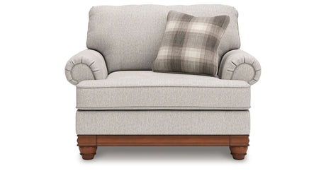 Clearbrooke Sandstone Sofa, Oversized Chair and Accent Ottoman by Ashley at Eve Furniture