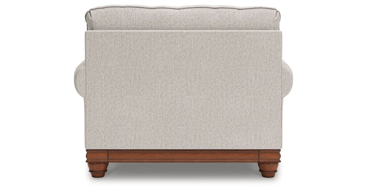 Clearbrooke Sandstone Sofa, Oversized Chair and Accent Ottoman by Ashley at Eve Furniture
