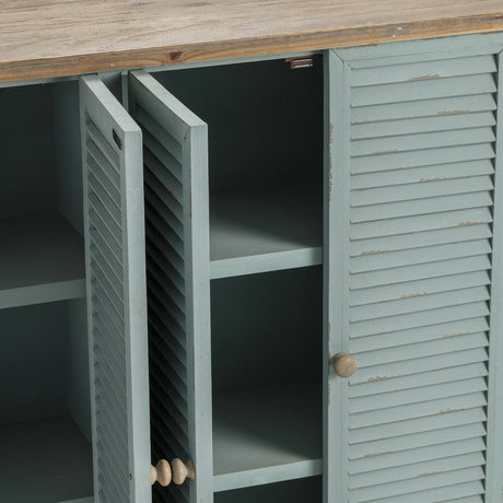 Clearwater Blue/Brown Sideboard by Crestview at Eve Furniture