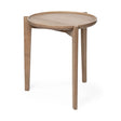 Cleaver I 22 x 24 Round Top Brown Solid Wood Accent Table by Mercana at Eve Furniture