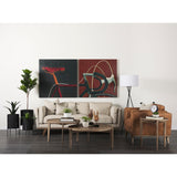 Cleaver (Set of 2) & Round Brown Solid Wood Nesting Coffee Tables by Mercana at Eve Furniture