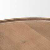 Cleaver (Set of 2) & Round Brown Solid Wood Nesting Coffee Tables by Mercana at Eve Furniture