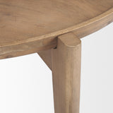 Cleaver (Set of 2) & Round Brown Solid Wood Nesting Coffee Tables by Mercana at Eve Furniture