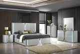Cleburne Light Gray 4-Piece Queen Bedroom Set by Furniture of America at Eve Furniture