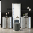 Cleburne Light Gray Vanity Set w/ Stool by Furniture of America at Eve Furniture