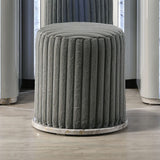 Cleburne Light Gray Vanity Stool by Furniture of America at Eve Furniture