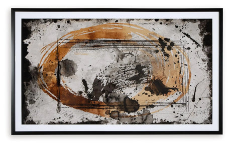 Clefting Black/Caramel/Tan Wall Art by Ashley at Eve Furniture