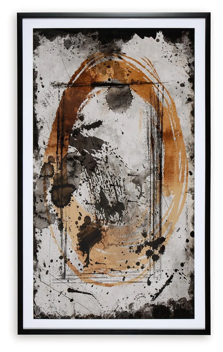Clefting Black/Caramel/Tan Wall Art by Ashley at Eve Furniture
