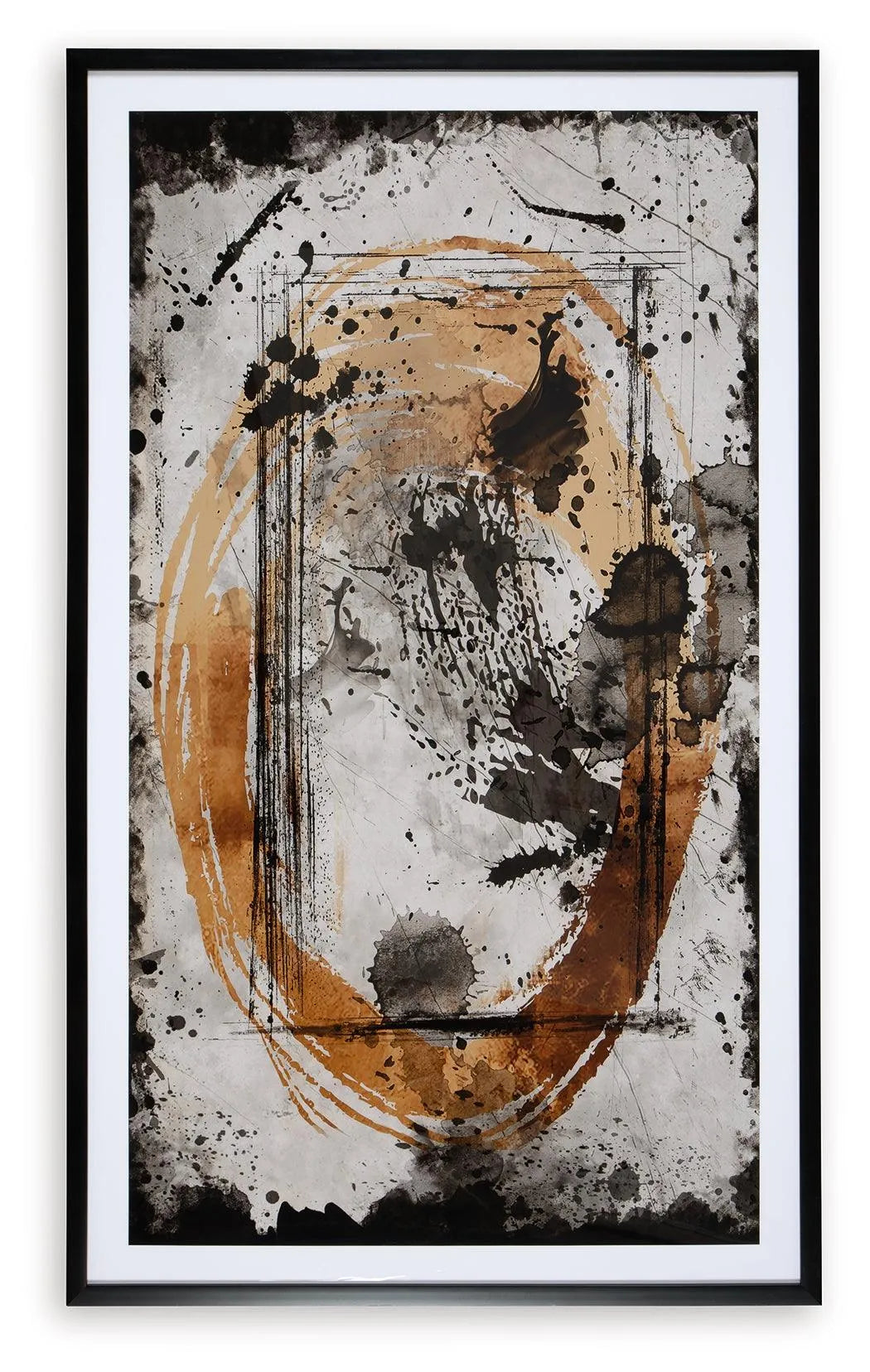 Clefting Black/Caramel/Tan Wall Art by Ashley at Eve Furniture