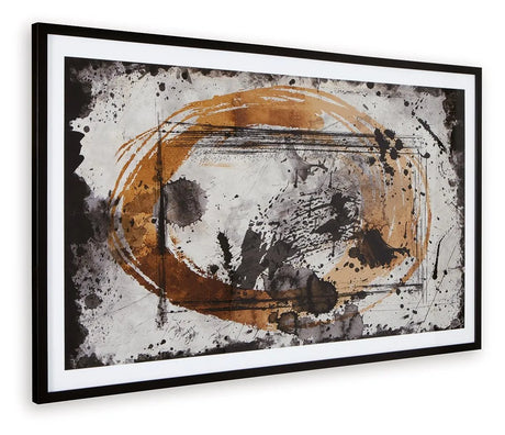 Clefting Black/Caramel/Tan Wall Art by Ashley at Eve Furniture