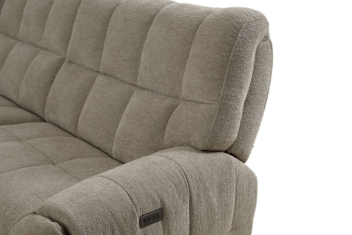 Clemens Beige Power Sectional by Furniture of America at Eve Furniture
