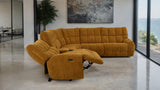 Clemens Butterscotch Power Sectional by Furniture of America at Eve Furniture
