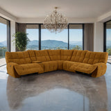 Clemens Butterscotch Power Sectional by Furniture of America at Eve Furniture