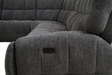Clemens Dark Gray Power Sectional by Furniture of America at Eve Furniture