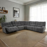 Clemens Dark Gray Power Sectional by Furniture of America at Eve Furniture