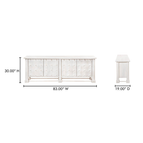 Clement Whitewashed Sideboard by MOES at Eve Furniture