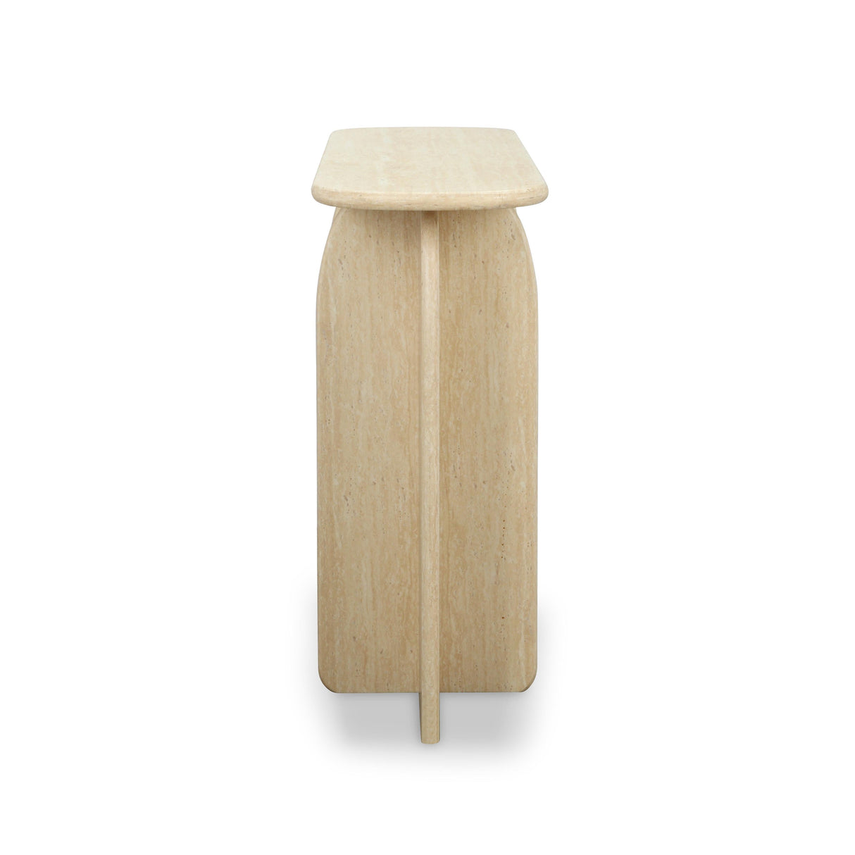 Clementine Faux Travertine Console Table by TOV Furniture at Eve Furniture