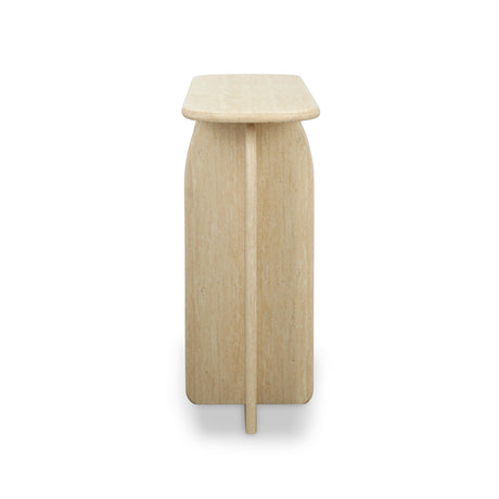 Clementine Faux Travertine Console Table by TOV Furniture at Eve Furniture