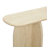 Clementine Faux Travertine Console Table by TOV Furniture at Eve Furniture