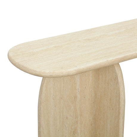 Clementine Faux Travertine Console Table by TOV Furniture at Eve Furniture