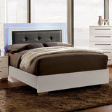 Clementine Glossy White 5-Piece Queen Bedroom Set by Furniture of America at Eve Furniture