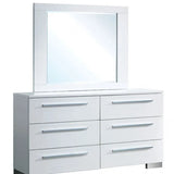 Clementine Glossy White 5-Piece Queen Bedroom Set by Furniture of America at Eve Furniture