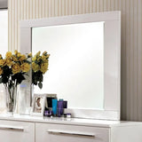 Clementine Glossy White 5-Piece Queen Bedroom Set by Furniture of America at Eve Furniture