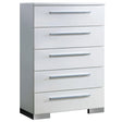 Clementine Glossy White Chest by Furniture of America at Eve Furniture