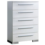 Clementine Glossy White Chest by Furniture of America at Eve Furniture