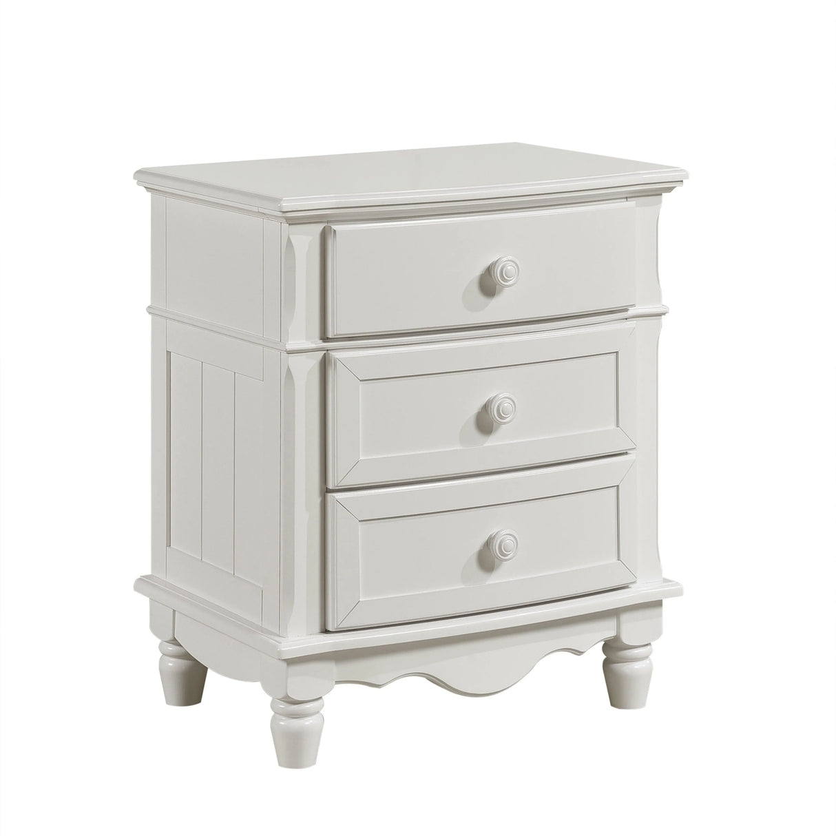 Clementine White Nightstand by Homelegance at Eve Furniture