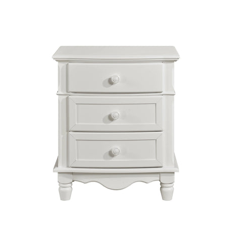 Clementine White Nightstand by Homelegance at Eve Furniture