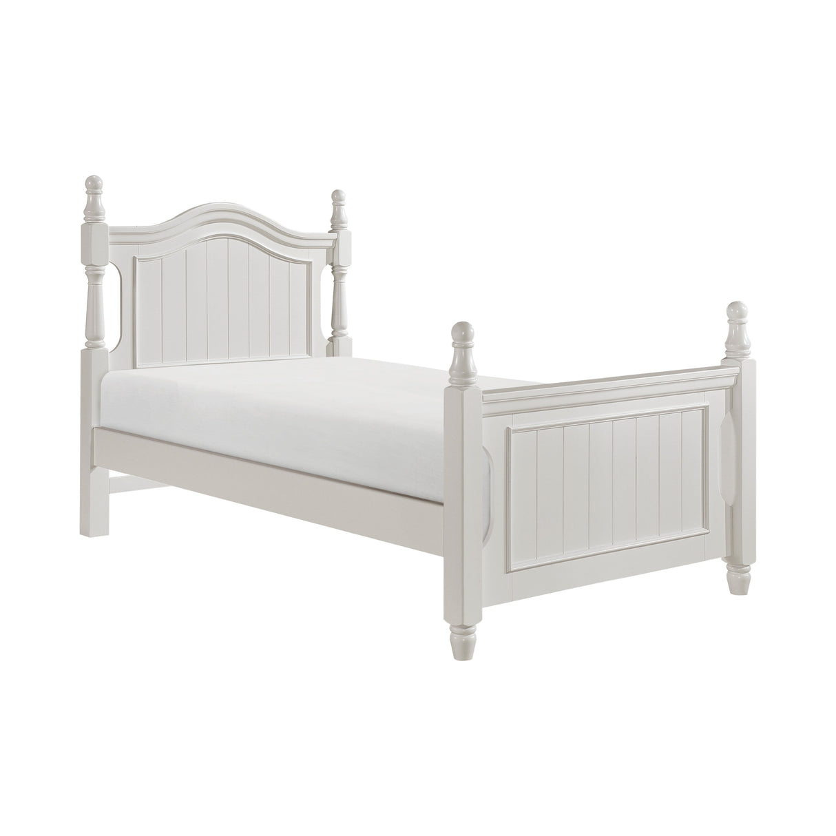 Clementine White Traditional Wood Twin Bed by Homelegance at Eve Furniture