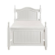 Clementine White Traditional Wood Twin Bed by Homelegance at Eve Furniture