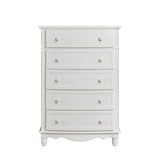 Clementine White Twin Bed, Nightstand, Dresser, Mirror and Chest by Homelegance at Eve Furniture