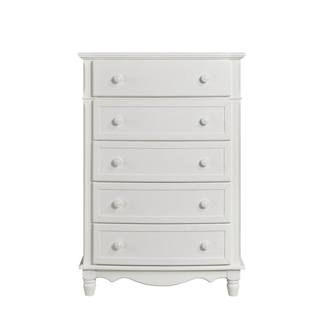 Clementine White Twin Bed, Nightstand, Dresser, Mirror and Chest by Homelegance at Eve Furniture