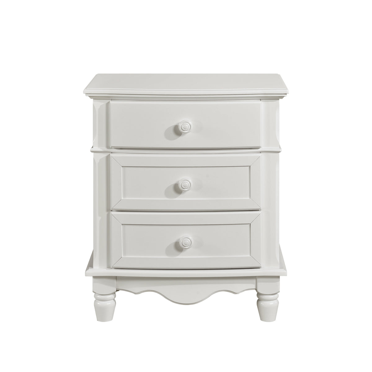 Clementine White Twin Bed, Nightstand, Dresser, Mirror and Chest by Homelegance at Eve Furniture