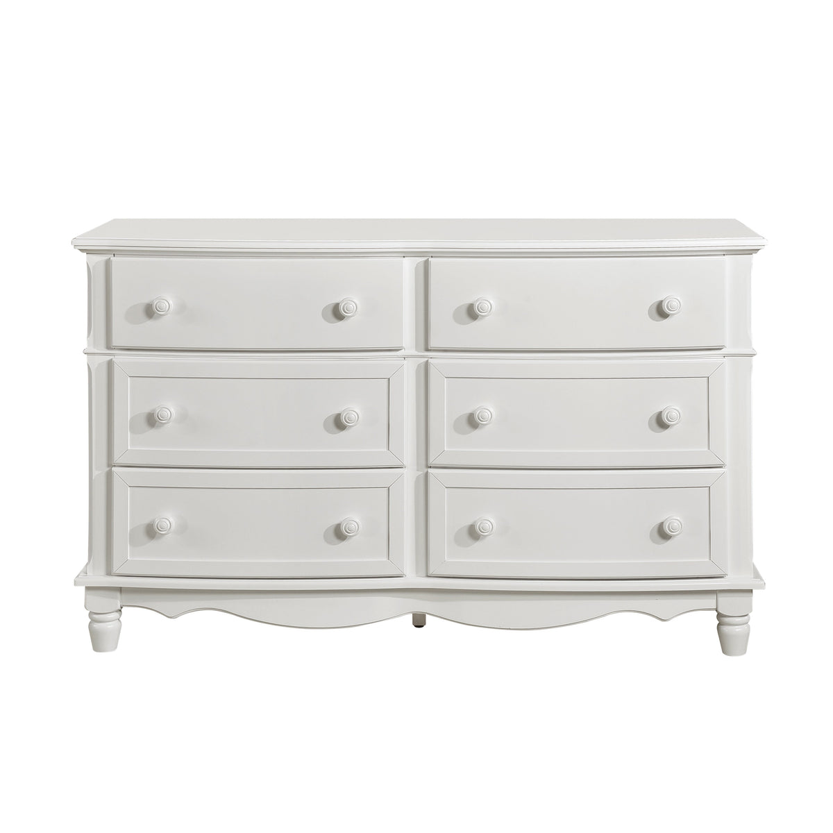 Clementine White Twin Bed, Nightstand, Dresser, Mirror and Chest by Homelegance at Eve Furniture