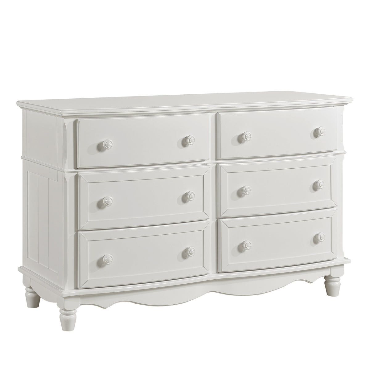 Clementine White Twin Bed, Nightstand, Dresser, Mirror and Chest by Homelegance at Eve Furniture