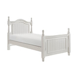 Clementine White Twin Platform Bed with Twin Trundle by Homelegance at Eve Furniture