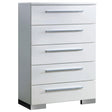 Clementine Glossy White Chest by Furniture of America at Eve Furniture